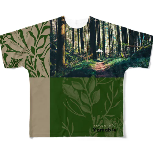 森林浴を感じるためのTシャツ フルグラフィックTシャツ