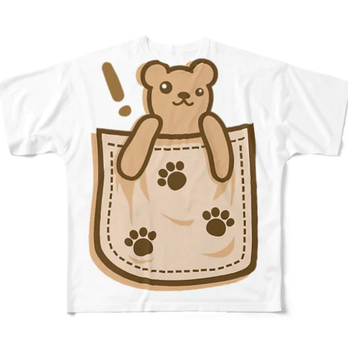 Bear_in_the_Pocket フルグラフィックTシャツ