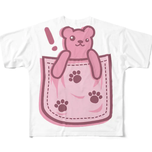 Bear_in_the_Pocket フルグラフィックTシャツ