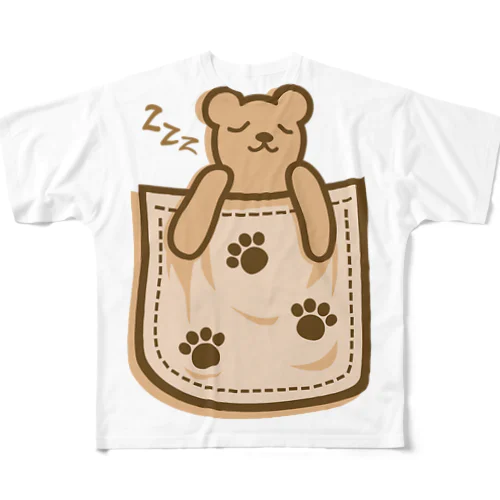 Bear_in_the_Pocket フルグラフィックTシャツ