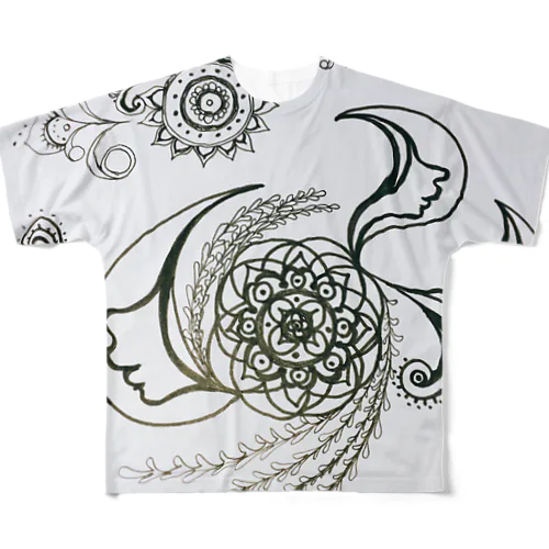 横顔 All-Over Print T-Shirt