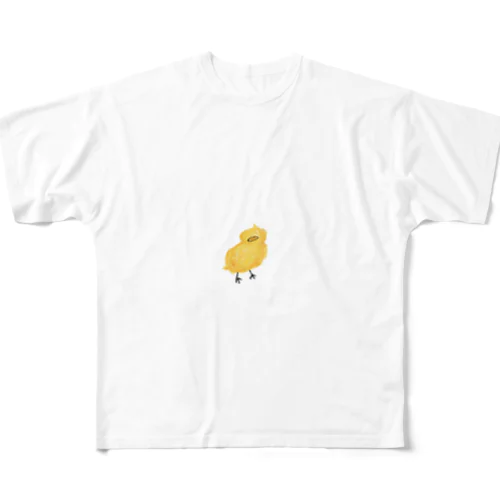 ほさほさ　ひよこくん フルグラフィックTシャツ