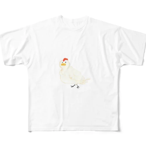 ほさほさ　おやどりさん All-Over Print T-Shirt