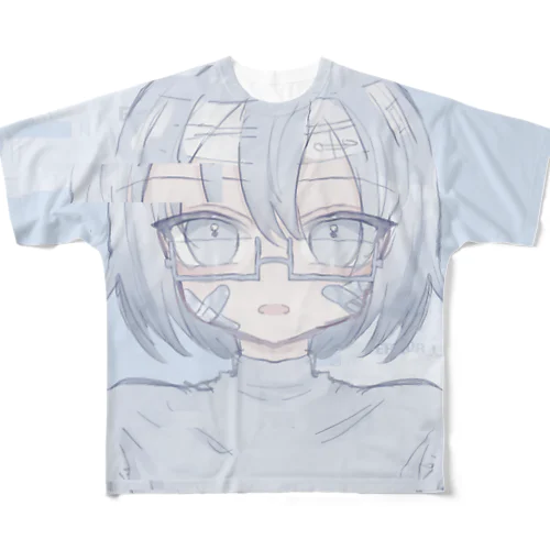 眼鏡 フルグラフィックTシャツ