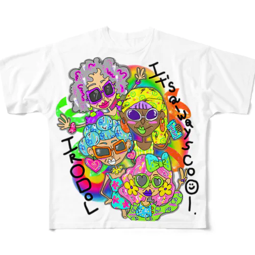 カラフルイケイケ All-Over Print T-Shirt