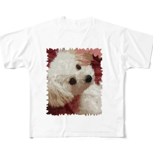 トイプードルの子犬 フルグラフィックTシャツ