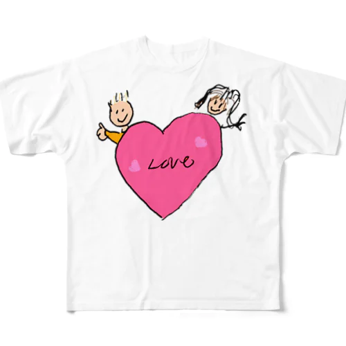 ハート　ピンク All-Over Print T-Shirt