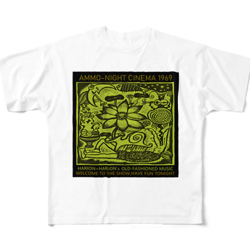 アンモナイトシネマ【yellow-green】 All-Over Print T-Shirt