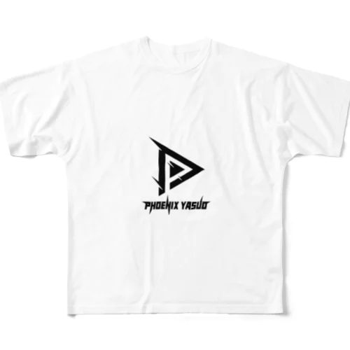 PhoenixYasuo Black フルグラフィックTシャツ