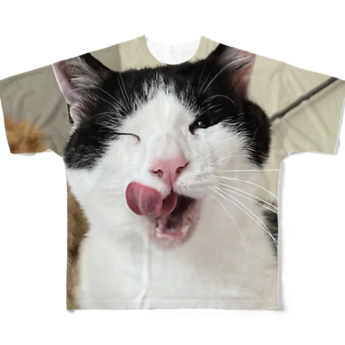 ぺろぺろふんふん猫太郎 フルグラフィックTシャツ