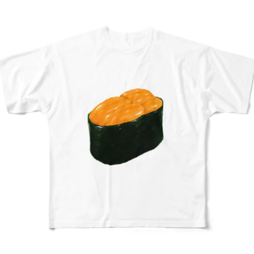ウニのお寿司グッズ フルグラフィックTシャツ