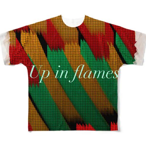 Up in flames フルグラフィックTシャツ