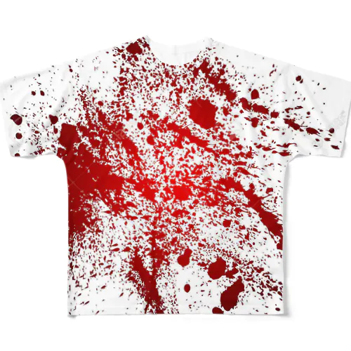 blood 血しぶき All-Over Print T-Shirt