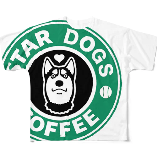 スタド(シベリアンハスキー) フルグラフィックTシャツ