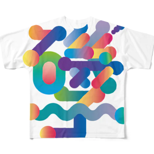 【漢字タイポ】磯子Tシャツ フルグラフィックTシャツ
