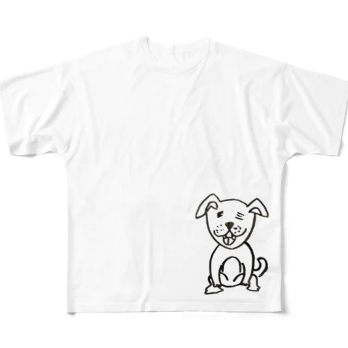 尿漏れ我慢わんちゃんTシャツ フルグラフィックTシャツ