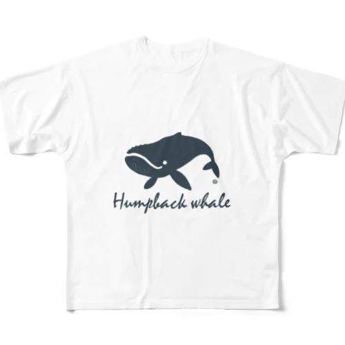 Humpback whale22 All-Over Print T-Shirt