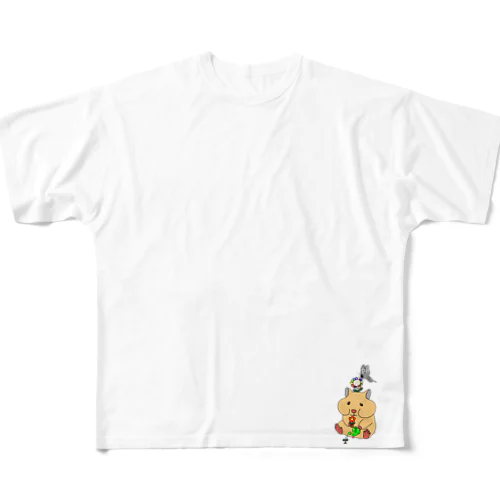 お花ハムスター All-Over Print T-Shirt