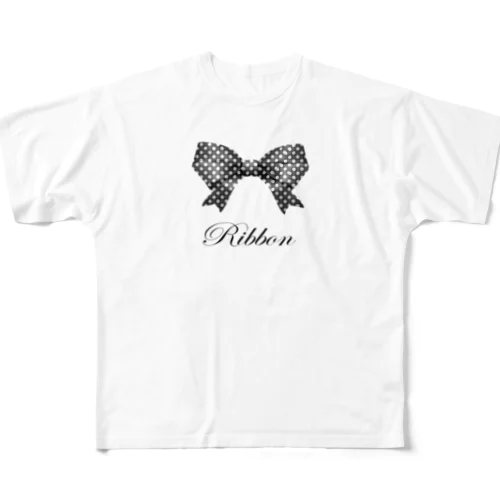 Ribbon-Black All-Over Print T-Shirt