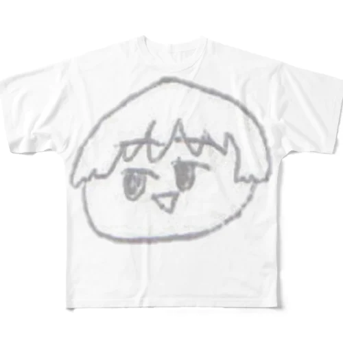 4コマ「美容院」タイトルキャラクター All-Over Print T-Shirt
