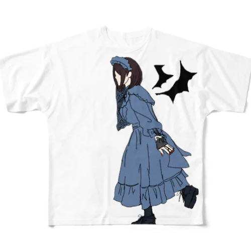 ゴスロリ女子/無地【一ノ瀬彩】 All-Over Print T-Shirt