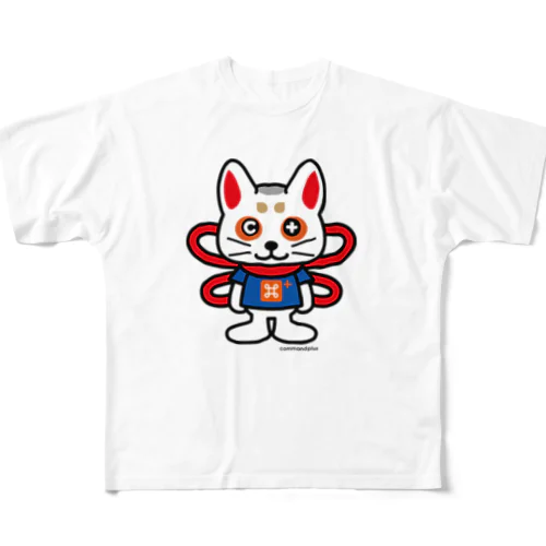 コマ犬のコマプラくん フルグラフィックTシャツ