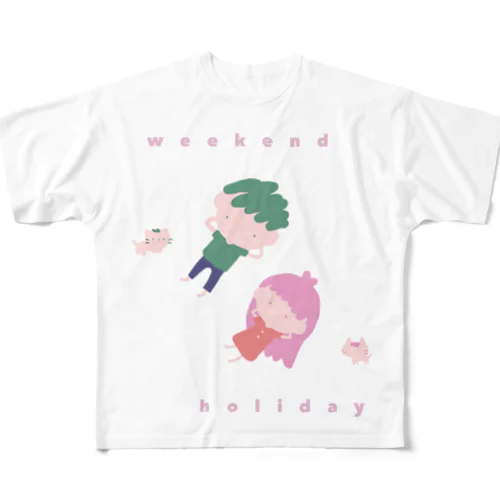 ウィークエンドホリディ All-Over Print T-Shirt