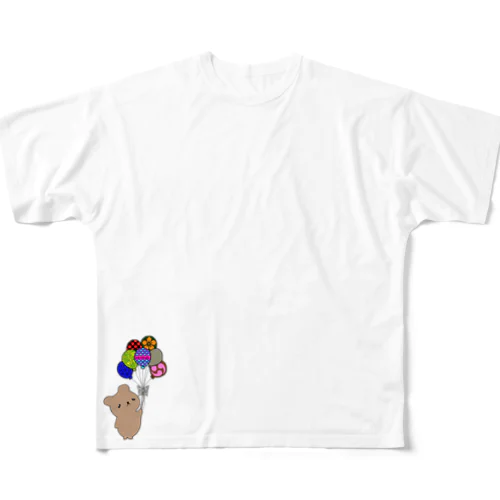 クマと風船 All-Over Print T-Shirt