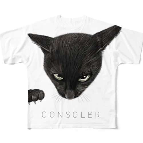 CONSOLER 猫 004 フルグラフィックTシャツ