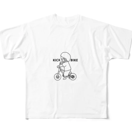 キックバイク練習中 All-Over Print T-Shirt