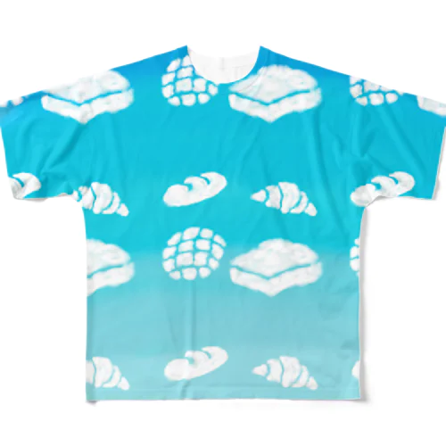 青空とパンの雲　ノーマルver. All-Over Print T-Shirt