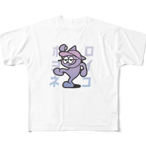 ホロヨイネコ フルグラフィックTシャツ