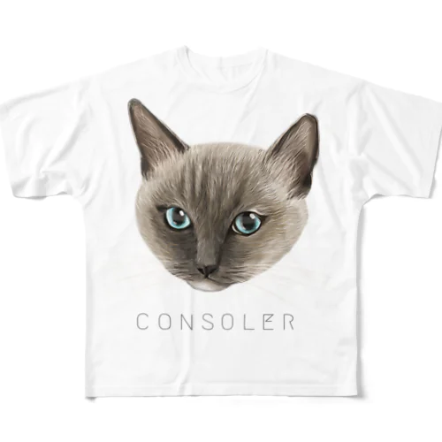 CONSOLER 猫 005 フルグラフィックTシャツ
