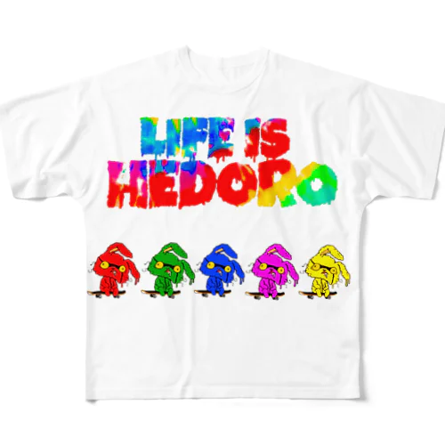 ヘドロバニー（ライフ イズ ヘドロ） All-Over Print T-Shirt