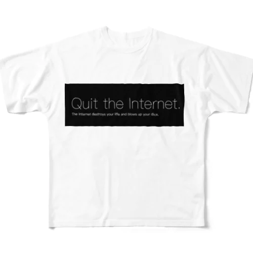 インターネットやめろ英語Tシャツ フルグラフィックTシャツ