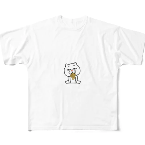 ウザ～～い猫　タイ焼き フルグラフィックTシャツ