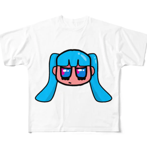 ツインテちゃん(みずいろ) フルグラフィックTシャツ