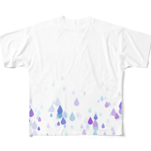 水滴 フルグラフィックTシャツ