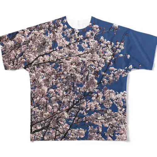 202105120801001　遅咲きの桜 フルグラフィックTシャツ