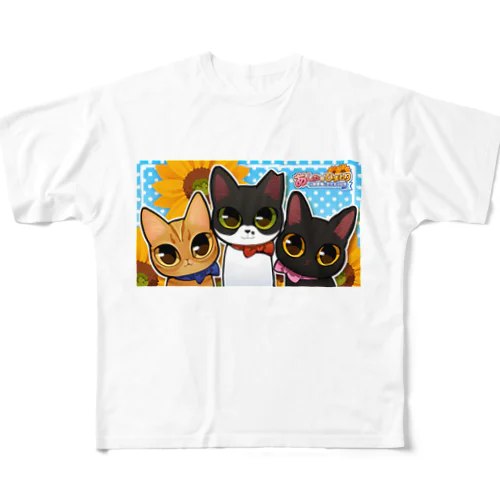 我が家のにゃんこたち All-Over Print T-Shirt