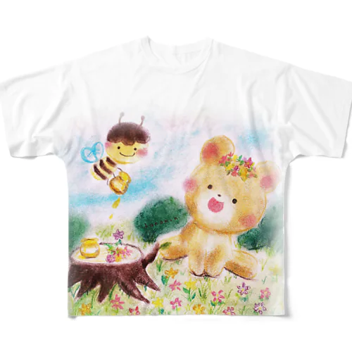 お花畑でこんにちは フルグラフィックTシャツ