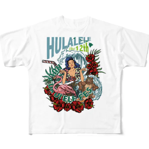 Hulelele フルグラフィックTシャツ