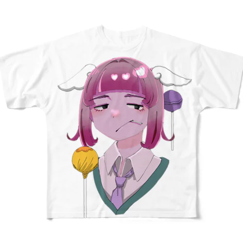 ゆがみTシャツ表面だけ フルグラフィックTシャツ