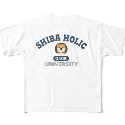 SHIBA HOLIC（柴犬中毒大学） All-Over Print T-Shirt