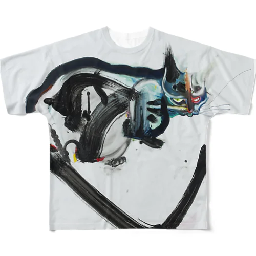 NONEKO All-Over Print T-Shirt