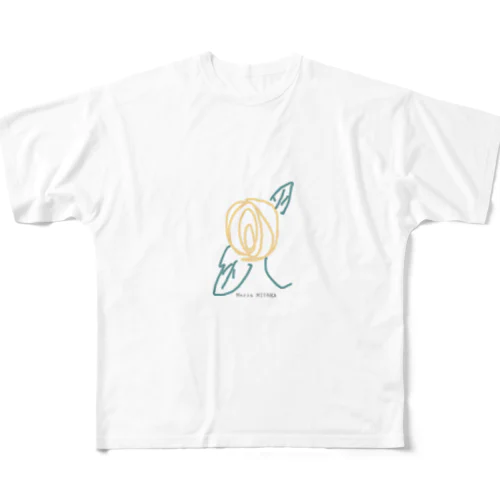 Yellow ROSE シリーズ フルグラフィックTシャツ