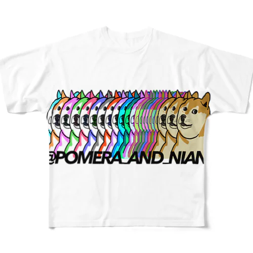 PPPPOMERAAA フルグラフィックTシャツ