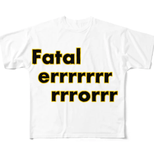 fatal error フルグラフィックTシャツ