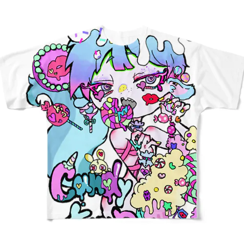 Candy Trip フルグラフィックTシャツ