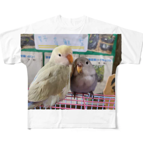 ザック&バイオレットのキメ顔 フルグラフィックTシャツ